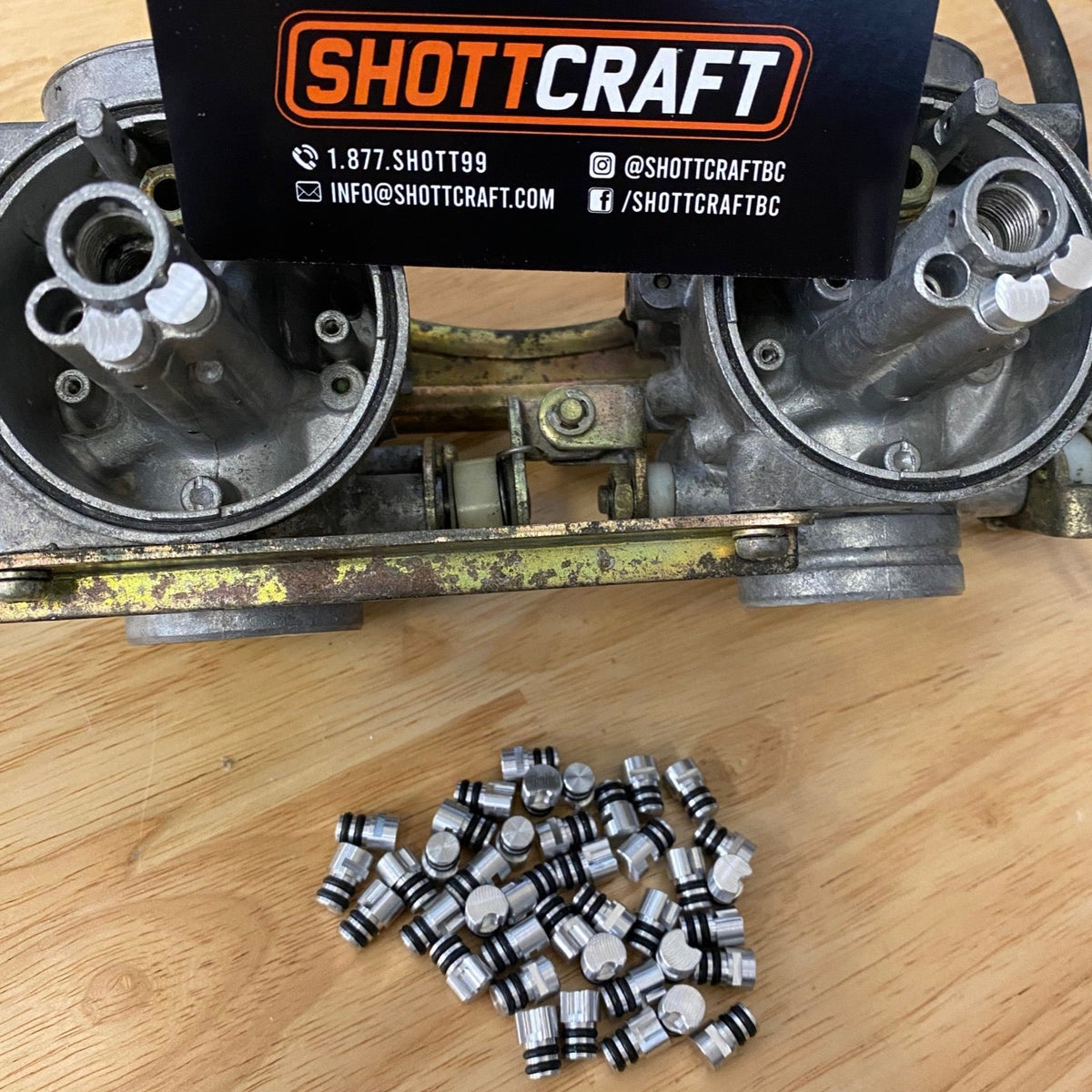 YAMAHA PHAZER BILLET CARB PLUGS (set of 4) Shottcraft